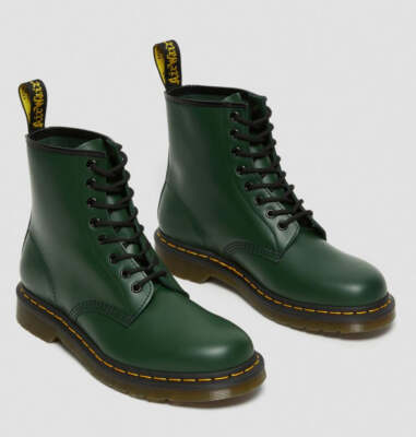 Brand new green Dr. Martens men’s us size 9 1460 Smooth Leather Lace Up Boots in Green | Dr. Martens main image 4