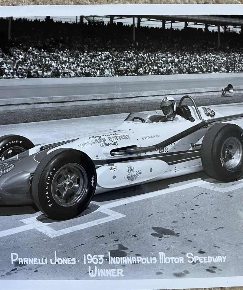 Foto original 8x10 Parnell Jones 1963 ganador de Indy 500, ladrillo, ¡no es una copia! Foto 3 de 4