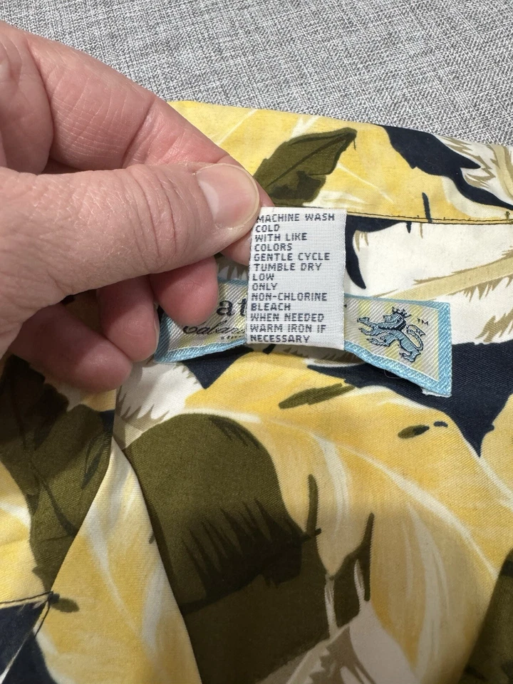 Nat Nast Cabana Collection Mens XL Shirt All Over Hawaiian Print Camp Tropical - Image 4 of 4