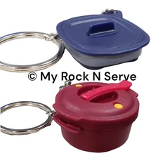 Tupperware   set of 2  Micro Steamer Micro Pro  grill Keychain 