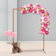 Wedding Arch Rack Rectangular Flower Decor Frame Stand Gold Metal Party Backdrop