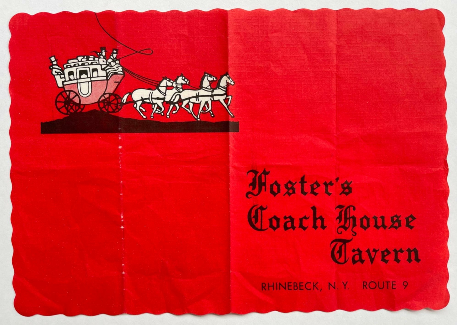 Vintage Placemat FOSTER'S COACH HOUSE TAVERN Restaurant Rhinebeck New York | eBay Vintage Placemat FOSTER'S COACH HOUSE TAVERN Restaurant Rhinebeck New York | eBay