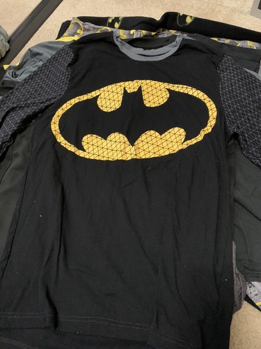 Batman Lot of 9 Pajamas T shirts Size Kids Large Up to Adult Medium