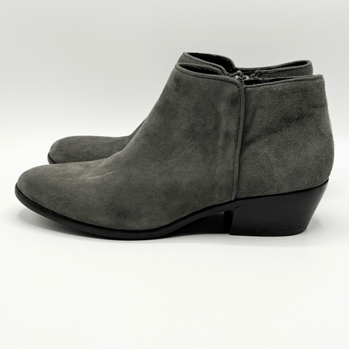 Sam Edelman Petty Gray Suede Side Zip Booties - Women’s US 8.5M / EU 38.5 - Picture 4 of 16