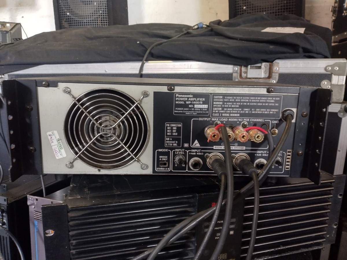 Ramsa Panasonic WP1400 2 x 400 Watt Power Amplifier. Tested