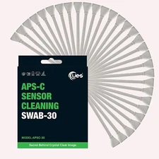 UES APSC-30 APS-C Sensor Cleaning Swabs (30 X 16mm Sensor Cleaning Swabs)