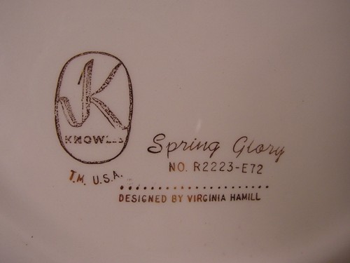 Vintage Knowles Spring Glory Plate 9 1/4 inches in diameter Designed By Hamill - Picture 3 of 4