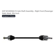 CV Axle Shaft Assembly Right Front Passenger Side 39.4 inchGSP NCV69584
