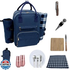Truvelli Picnic Backpack for 2 with Blanket &ndash; 12-in-1 Insulated P
