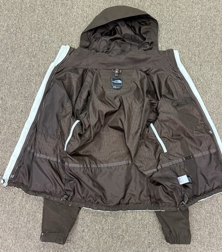 THE NORTH FACE Hyvent Damen Gr. M Regenmantel Jacke mit Kapuze braun/weiß - Bild 13 von 14