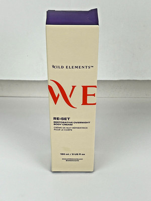 WILD ELEMENTS RE:SET Restorative Overnight Body Cream 5 fl. oz. NEW Sealed Box