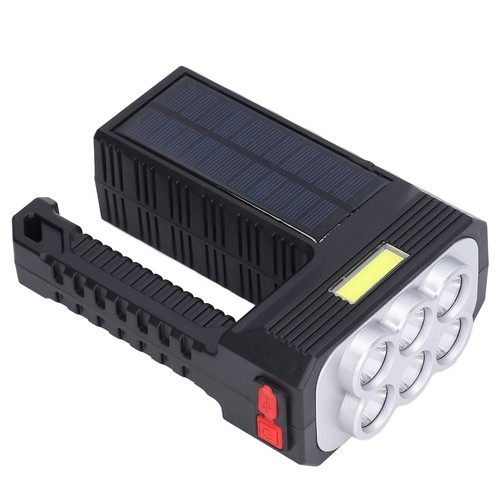 LED Solar Flashlight Multifunctional Emergency Hand Light 4 Mode Waterproof - Bild 6 von 24