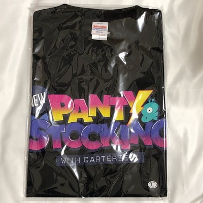 New PANTY & STOCKING with GARTERBELT Title Logo T-shirt L Size Trigger Limited