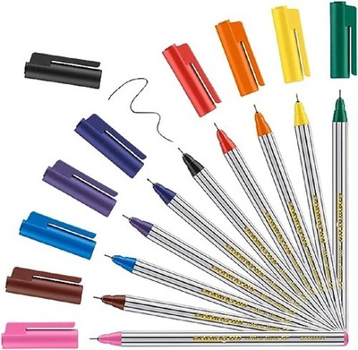 edding 89 - fineliner - set of 10 bright colours - extra fine round nib 0.3 mm -