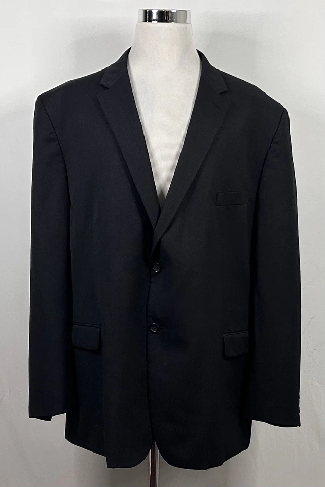 Abrigo deportivo Pronot Uomo 58L 100 % lana todo negro forrado con dos botones doble ventilación Foto 2 de 4