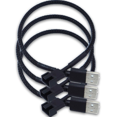 3PCS USB to Fan Adapter Cables Computer PC Fan Power Cable Connector - 第 6/11 張圖片