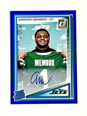 2025 Panini Donruss Rated Rookie Armand Membou #358 Auto Blue /150