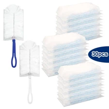 30PCS Heavy Duty Duster Refills Static Dust Removal Brush for Furniture w/Handle