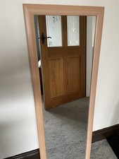 Beech Framed Mirror - 109cm X 36cm