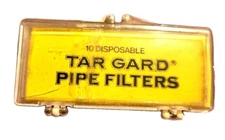 9 Disposable Tar Gard plastic Pipe Filters in plastic case Smoking