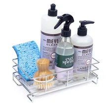 Kitchen Sink Caddy Sponge Soap Holder for Countertop Large Kitchen Soap Tray
