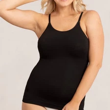 Shapermint All Day Every Day Black ScoopNeck Cami Size L NWT