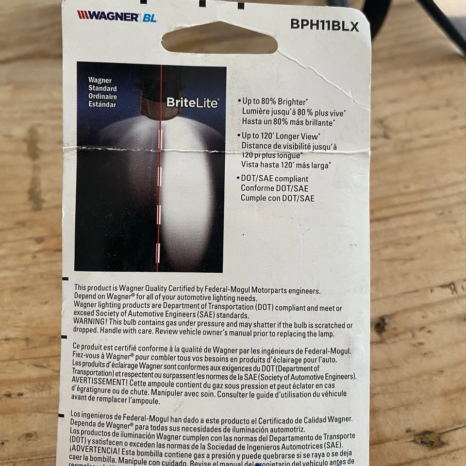 Wagner BL Fog Light Bulb-Britelite Headlight Bulb Lighting BPH11BLX - Image 3 of 4