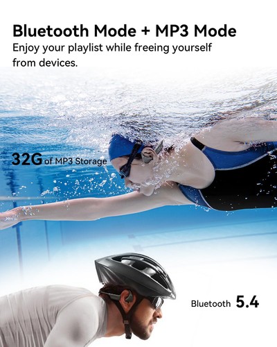 Auriculares de conducción ósea Runner Diver2 Pro, auriculares de natación impermeables IP69... - Imagen 4 de 7