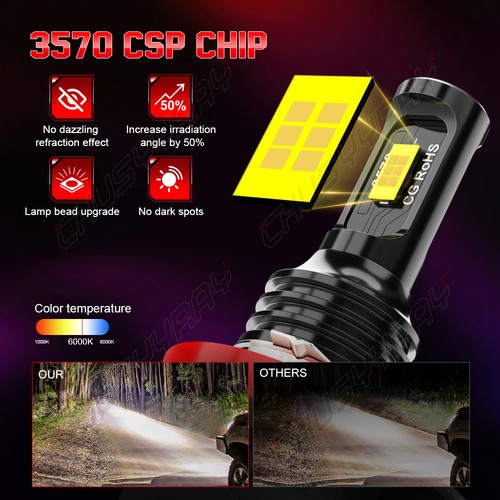 For Honda Accord EX-L Sedan 2006-2012 LED Headlight High Low Fog Light Bulbs Kit - Picture 15 of 18