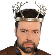 Crown of Branches Gold King Medieval Fancy Dress Up Halloween Costume Accessory