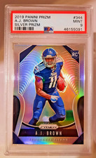 2019 Prizm SILVER REFRACTOR Eagles AJ BROWN Rookie RC Card PSA 9 MINT