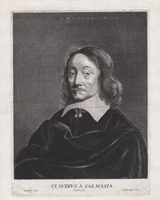 Claude Saumaise French Classical Scholar Leiden Heidelberg Portrait Gravure 1650