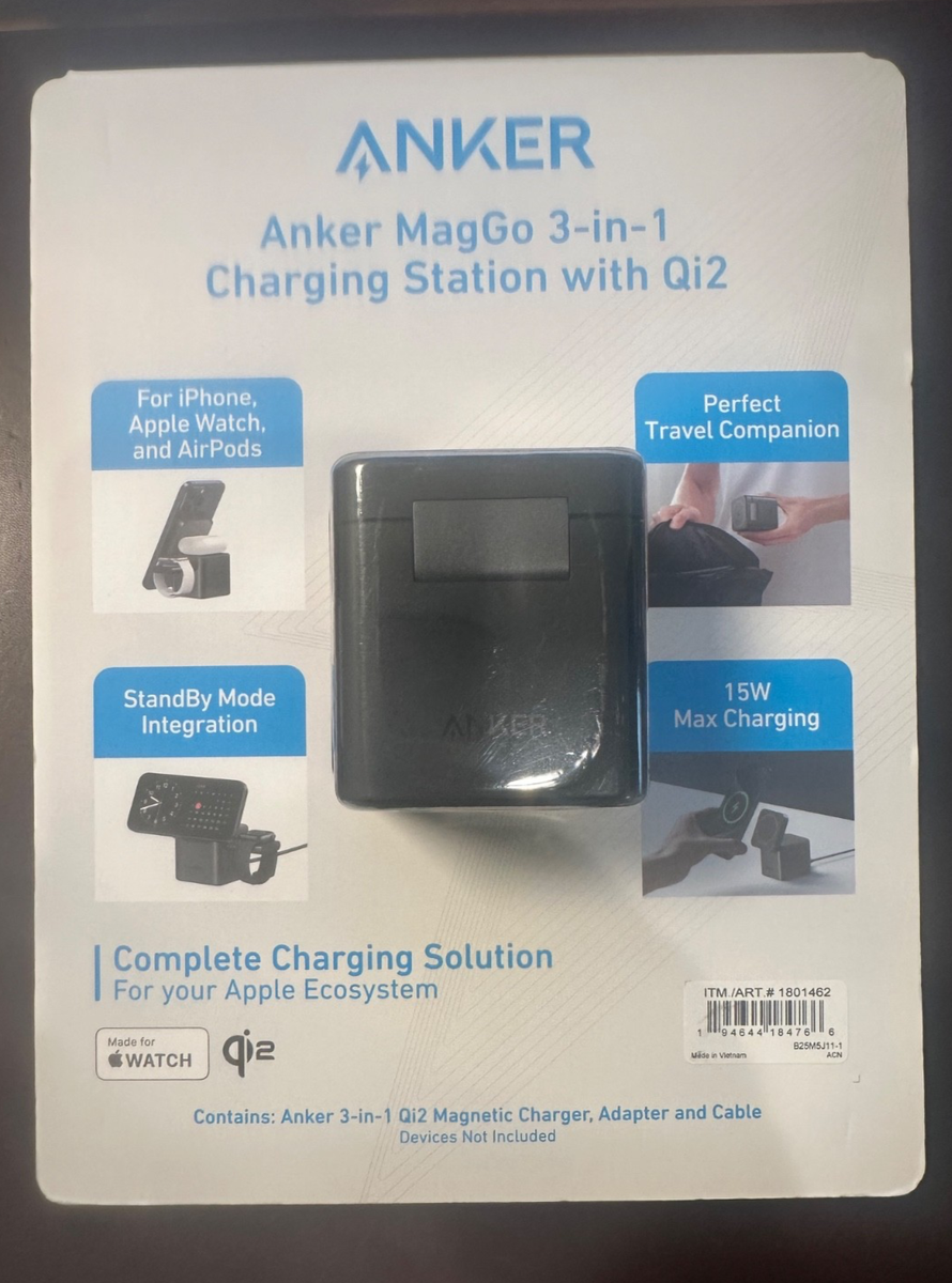 Anker 3-in-1 Cube with MagSafe 中古 Anker 3-in-1 Cube with MagSafe (マグネット式 ワイヤレス充電