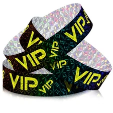 500 Pack VIP Plastic Wristbands Bracelets Party for Events VIP Custom