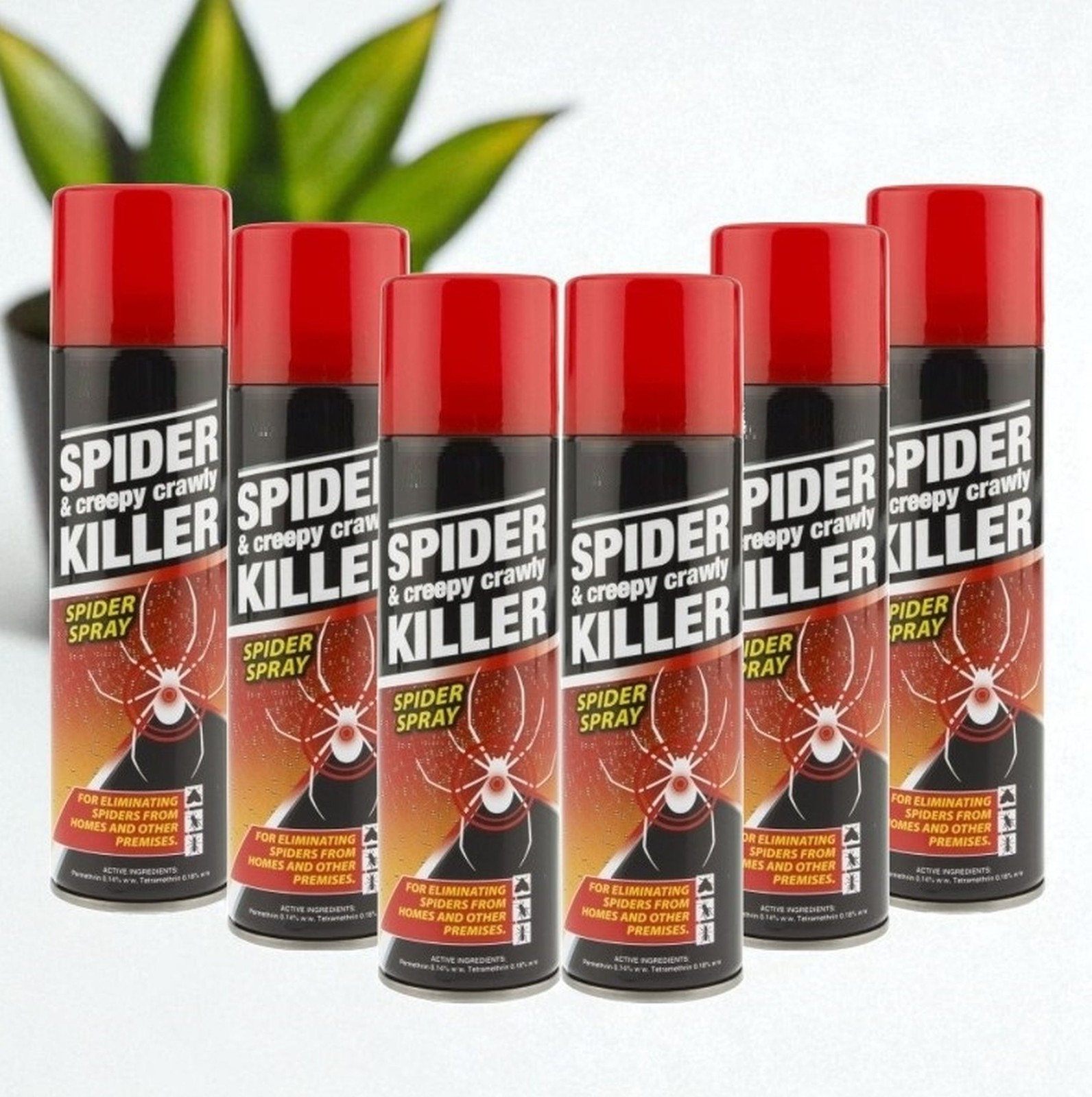 6 Spider & Creepy Crawly Insect Killer Spray Bug Repellent Pest Control 200ml