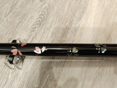 Schönes Radial 3/8 Queue mit abalone shell Einlagen  und Carbon Oberteil 11,8 mm