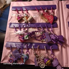 Vintage Retro 1980s Lot Bell Charms  Plastic with Collection Book included #4