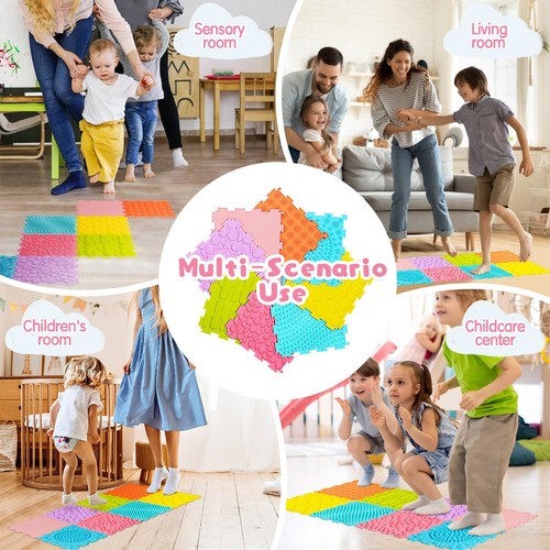 8 Pcs Sensory Mats, Sensory Tiles Puzzle Floor Mat for Kids Sensory Room Item... - Picture 6 of 7