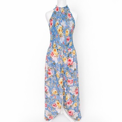 VENUS Sheer Overlay Open Maxi Dress Vacation Holiday Boho Beach Cottagecore Sz M