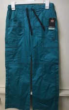 Women's Dickies 9 pocket Gen Flex Pants Teal Scrub Pant, Size XXSP NWT