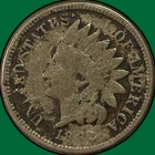 1862 Indian Head Cent Fine F Coin, Corrosion #40980