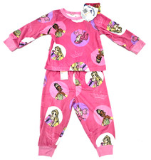 Disney Princess Girls 2PC Pajama Set Pink Capri Sleepwear Size 3T New With Tag