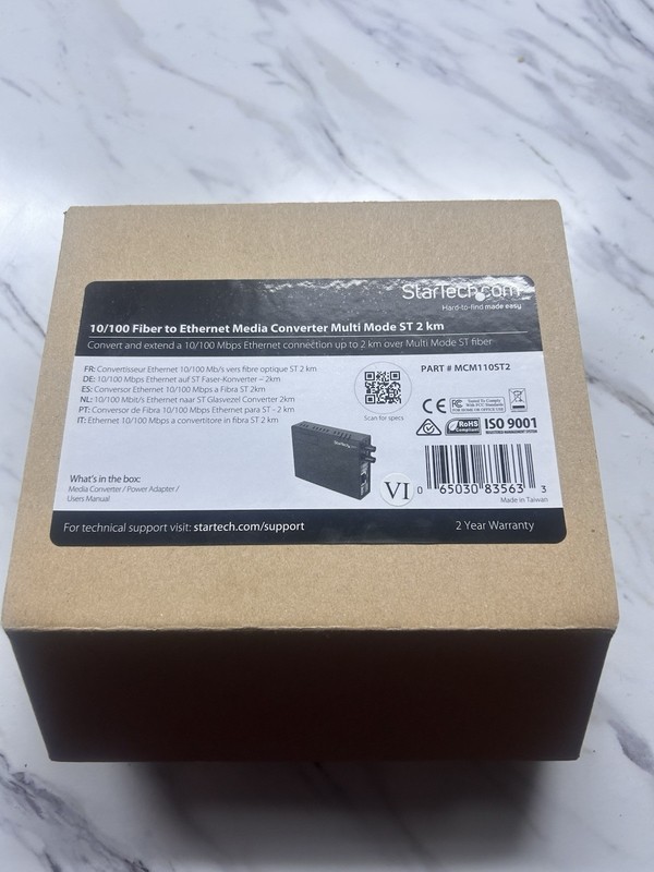 STARTECH MCM110ST2 10/100 Multi Mode Fiber Ethernet Media Converter 2km