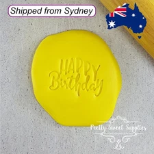 HAPPY BIRTHDAY Embosser 40mm - Custom Cookie Cutters Cake Fondant Embosser