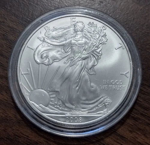 2008 WALKING LIBERTY AMERICAN EAGLE .999 FINE SILVER DOLLAR COIN 1oz. $1 USA