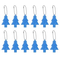 Reflektierende SchlüSselanhäNger-Tags, 12Er-Pack AnhäNger Aus Pvc, Blau