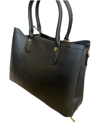 BESSIE BLACK Shoulder Bag New Seasons WITH COSTUME JEWELLERY ATTACHED 3 Top Pock - Picture 5 of 8