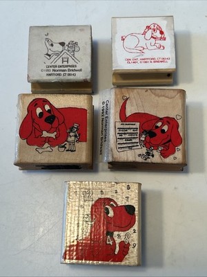 5 CLIFFORD THE BIG RED DOG WM Rubber Stamps~Bridwell~Teacher Resource~RARE