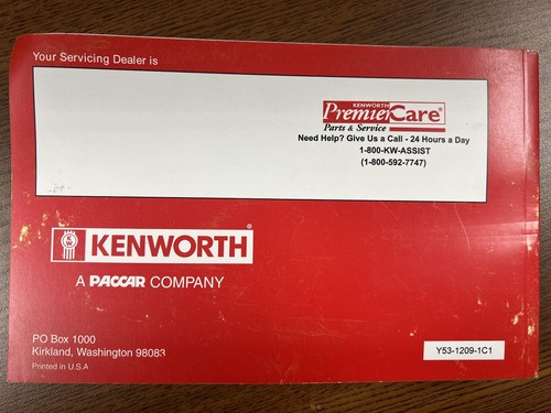Kenworth Operator's Manual T440 T470 - Picture 5 of 8