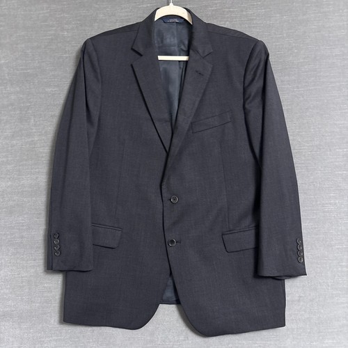Brooks Brothers Suit 44R Jacket 36 Pants Fitzgerald Charcoal Estrato Wool USA - Picture 2 of 19